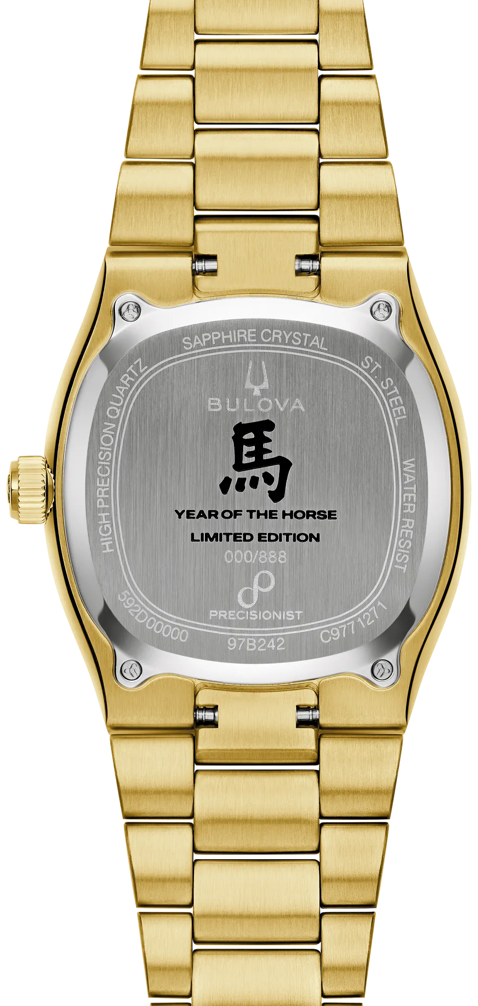 Red Dial Stainless Steel Bracelet Super Seville 97B242 | Bulova